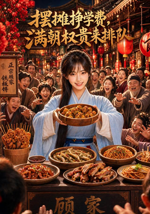 摆摊挣学费，满朝权贵来排队（89集）精彩短剧又来了